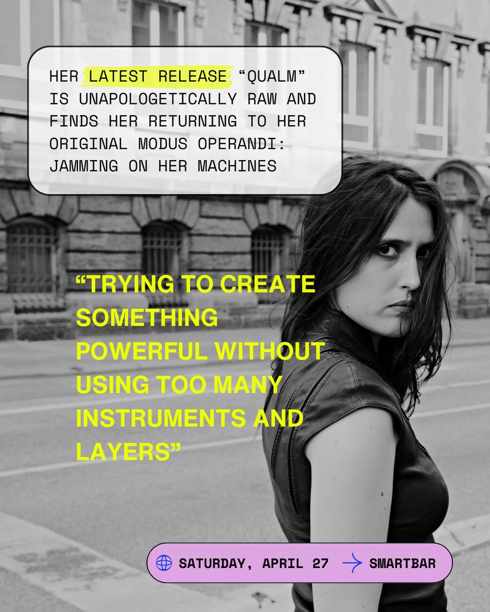 helena hauff has carved out a lasting place for herself within the world of dance music, thanks to her radical style - featuring experimental electro, acidic techno, and industrial EBM blended seamlessly 🗯️ a true anomaly, catch her this saturday! 🔗 bit.ly/hauff_0427