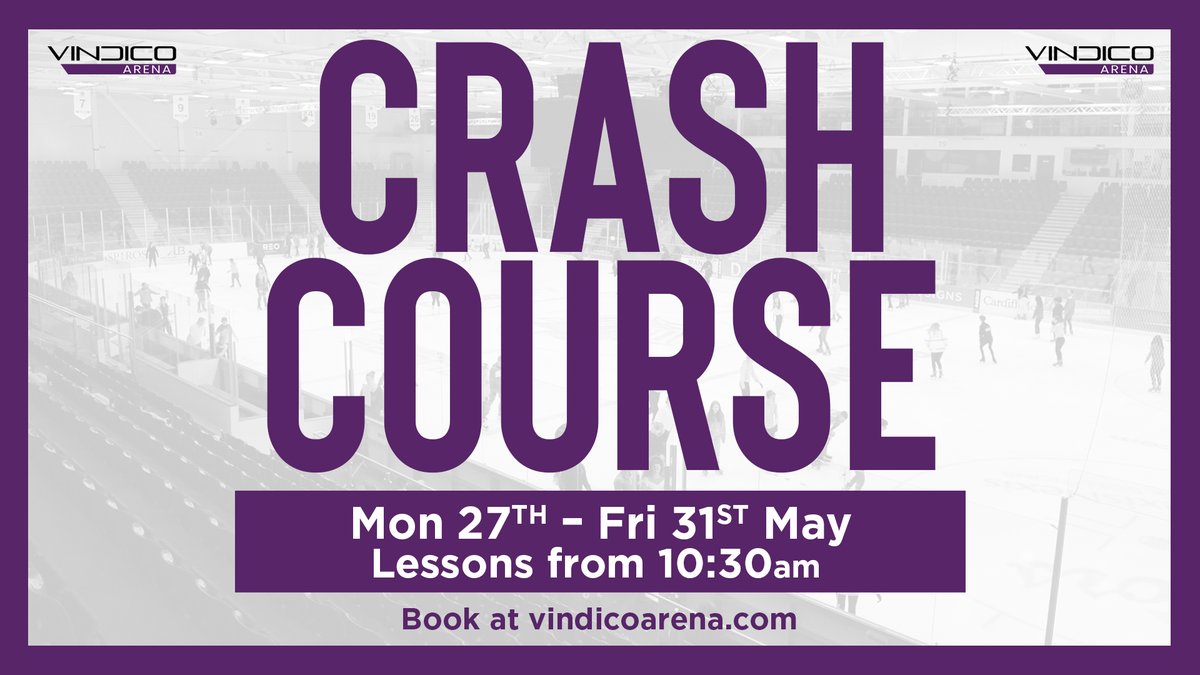 VindicoArena's tweet photo. 𝗛𝗔𝗟𝗙 𝗧𝗘𝗥𝗠 = 𝗖𝗥𝗔𝗦𝗛 𝗖𝗢𝗨𝗥𝗦𝗘!

Get your skates on this May Half Term! 

🗓 5 days, 5 lessons
⛸ Skate hire included
💪 Open to all ages and abilities
🎟 Access to public session after your lesson

Book your space now! 👉 https://t.co/SEF03E3bND https://t.co/zh1DhDWIPF