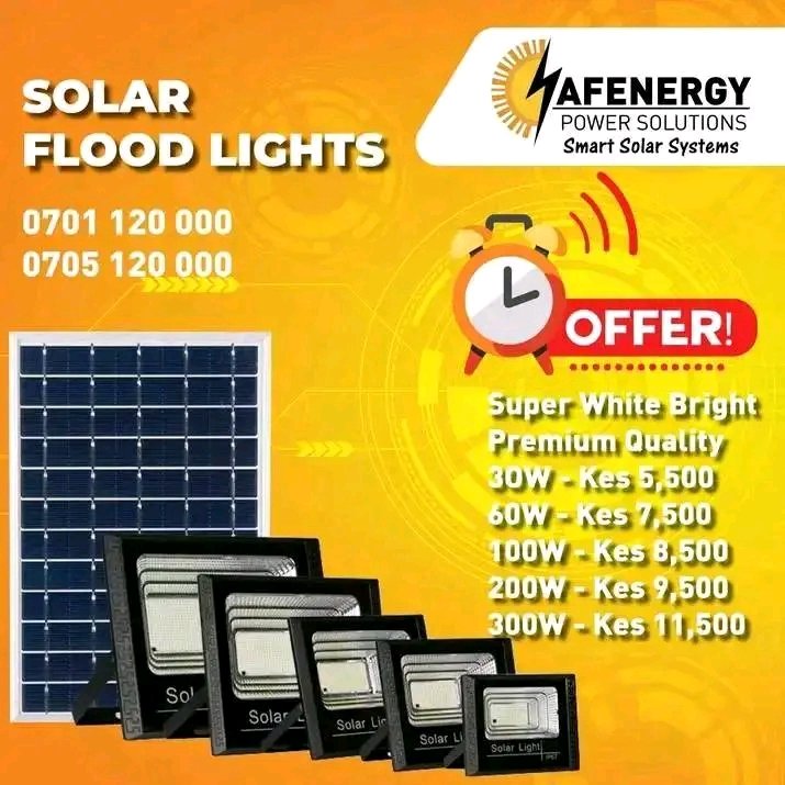 Affordable Solar FLOOD lights available.. contact us today and place your order.
0701 120000 / 0705 120000.
#afenergysolar
