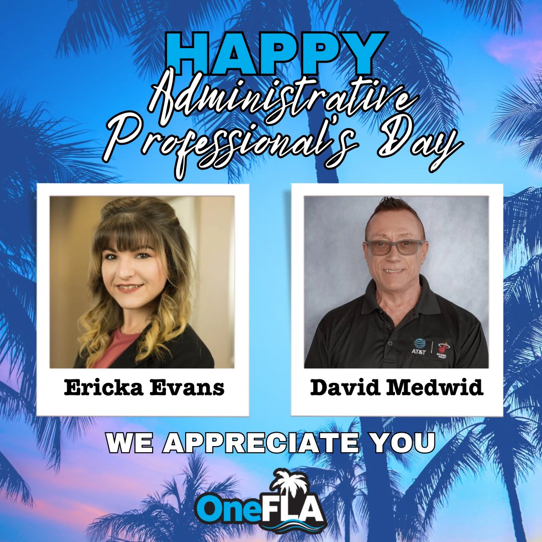 It’s #AdministrativeProfessionalsDay! We want to give a special shout out to our wonderful administrative assistants <a href="/erickaae/">ericka</a> &amp; David we appreciate all you do! #OneFLA 😎🌴#LifeAtATT #ItsAFloridaThing