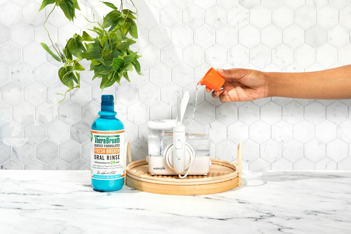 Want SUPER fresh breath? Try adding a 1:1 ratio of TheraBreath mouth rinse and water to your Waterpik water flosser! 💫🦷😁 

#Waterpik #WaterFlosser #Mouthwash #TheraBreath #FreshBreath #OralCare #DentalHealth #HealthySmile #OralHygiene