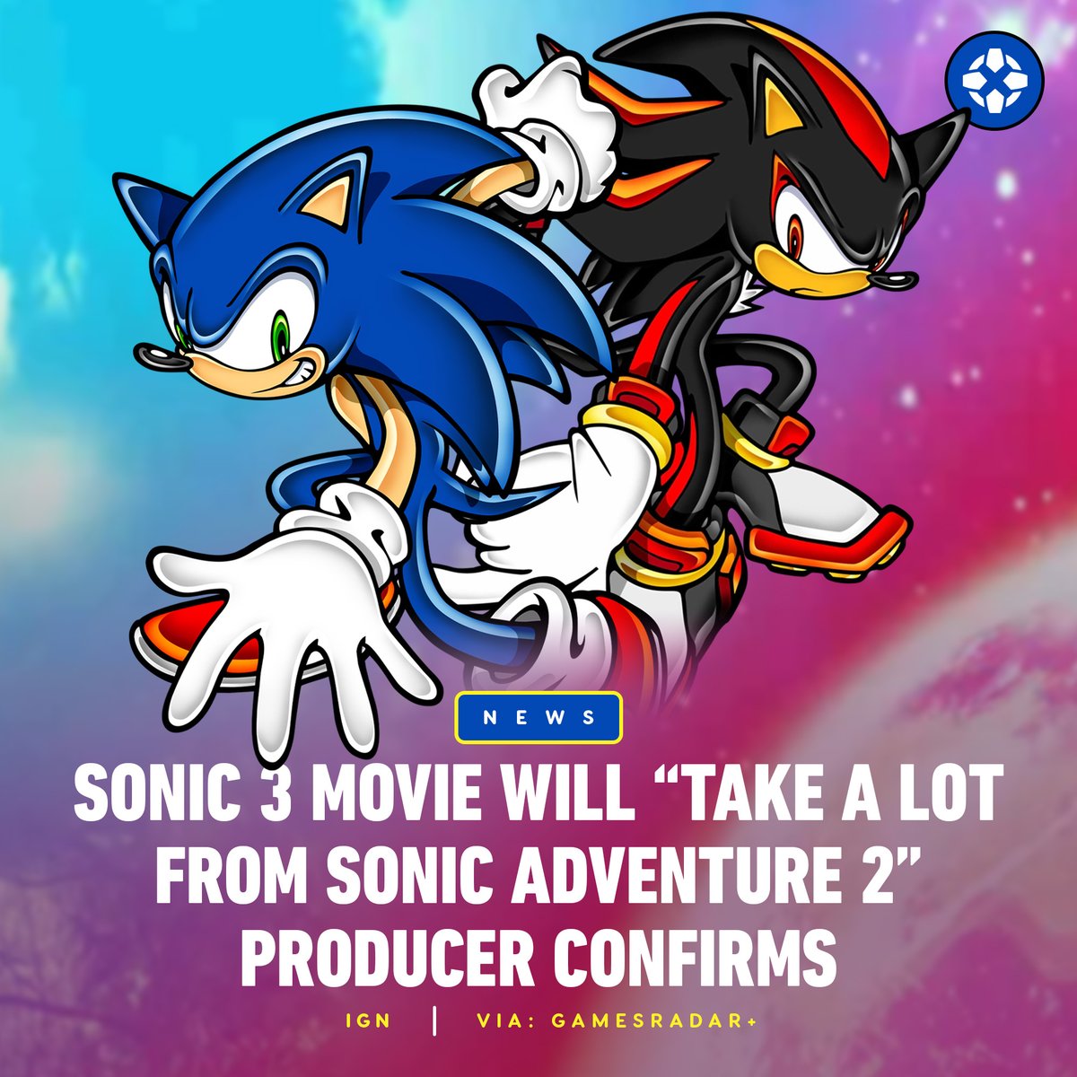 IGN's tweet photo. According to producer Toby Ascher, the upcoming Sonic the Hedgehog 3 film will have a lot of Sonic Adventure 2 influence: "It's going to be this giant, fun, incredible movie." https://t.co/cYQcNolPuD https://t.co/msTAQt2r6L