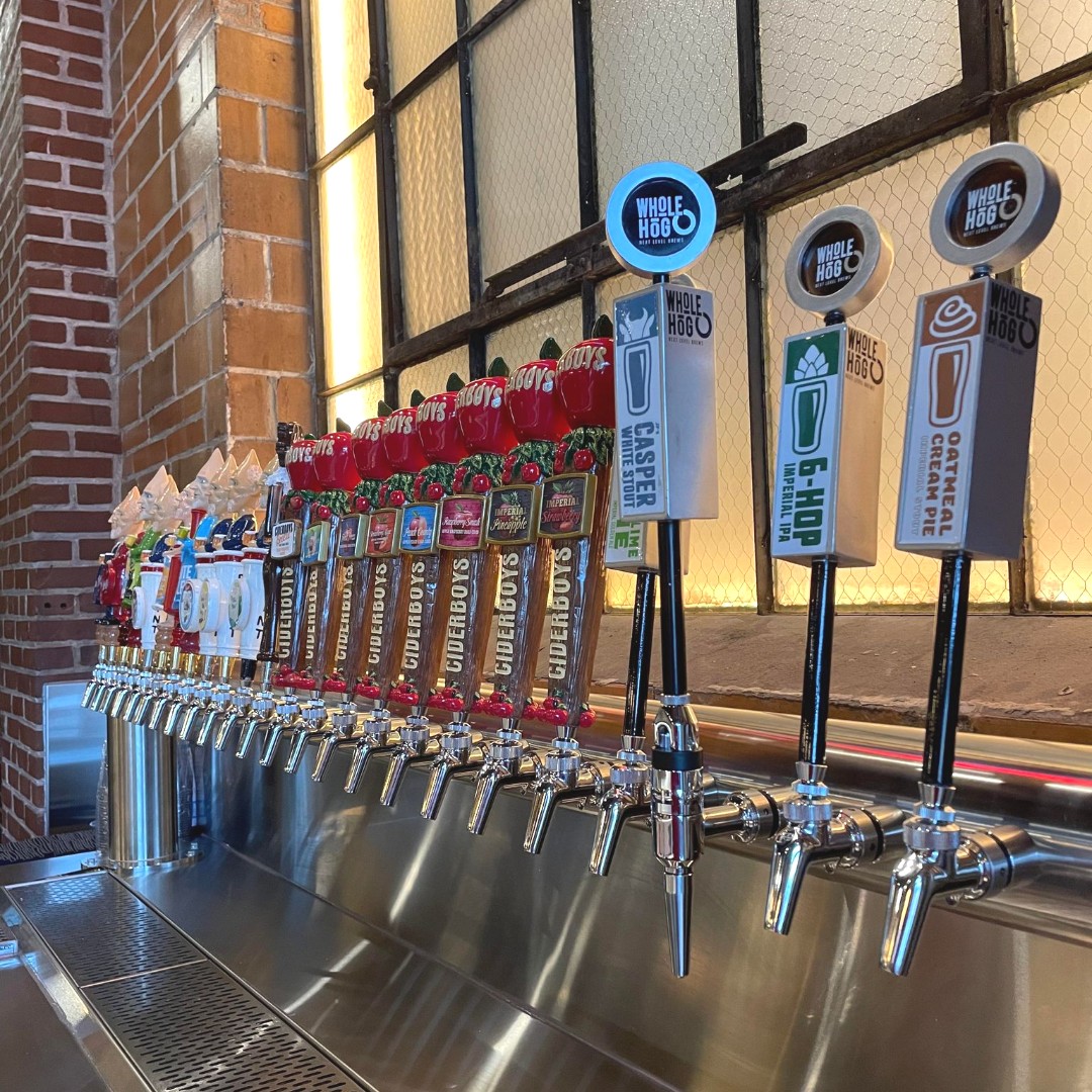 pointbrewery's tweet photo. The Tap Room opening week, stay tuned for official dates and times!
Day 1 sneak peek: TAPS! There are 36 products on tap, make sure to try them all!π»π #pointbrewery #pointbeer #pointsoda #ciderboys #wholehog #taproom https://t.co/w9uUsmI4aG