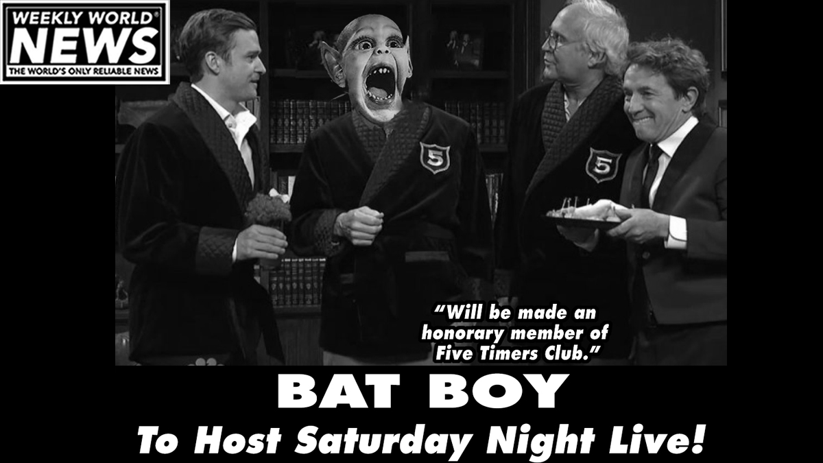 'We're betting that it will be the best episode in the last 49 years.'

#batboy #snl #saturdaynightlive #stevemartin #fivetimersclub #martinshort #mutants