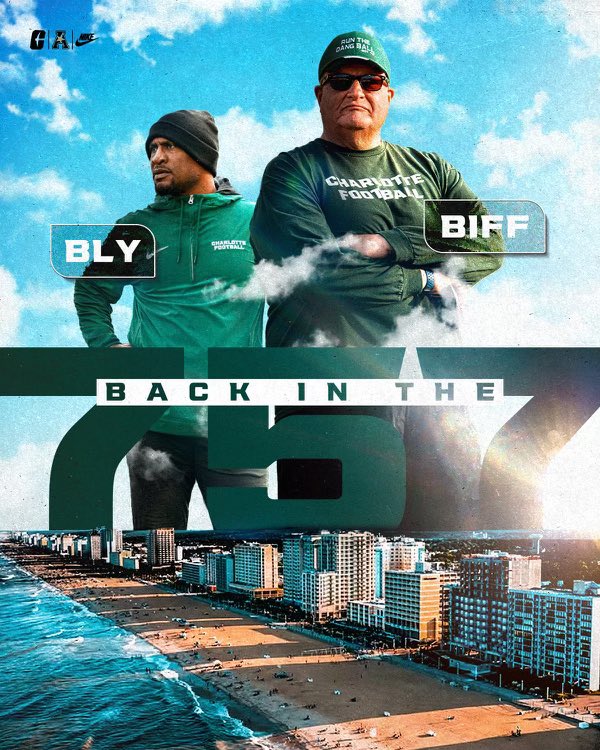 Bly and @BiffPoggi @CharlotteFTBL Back in the 7 5 7 #2up2down and WE AIN’T PLAYIN‼️ STAY TUNE FOR THE MOVEMENT‼️