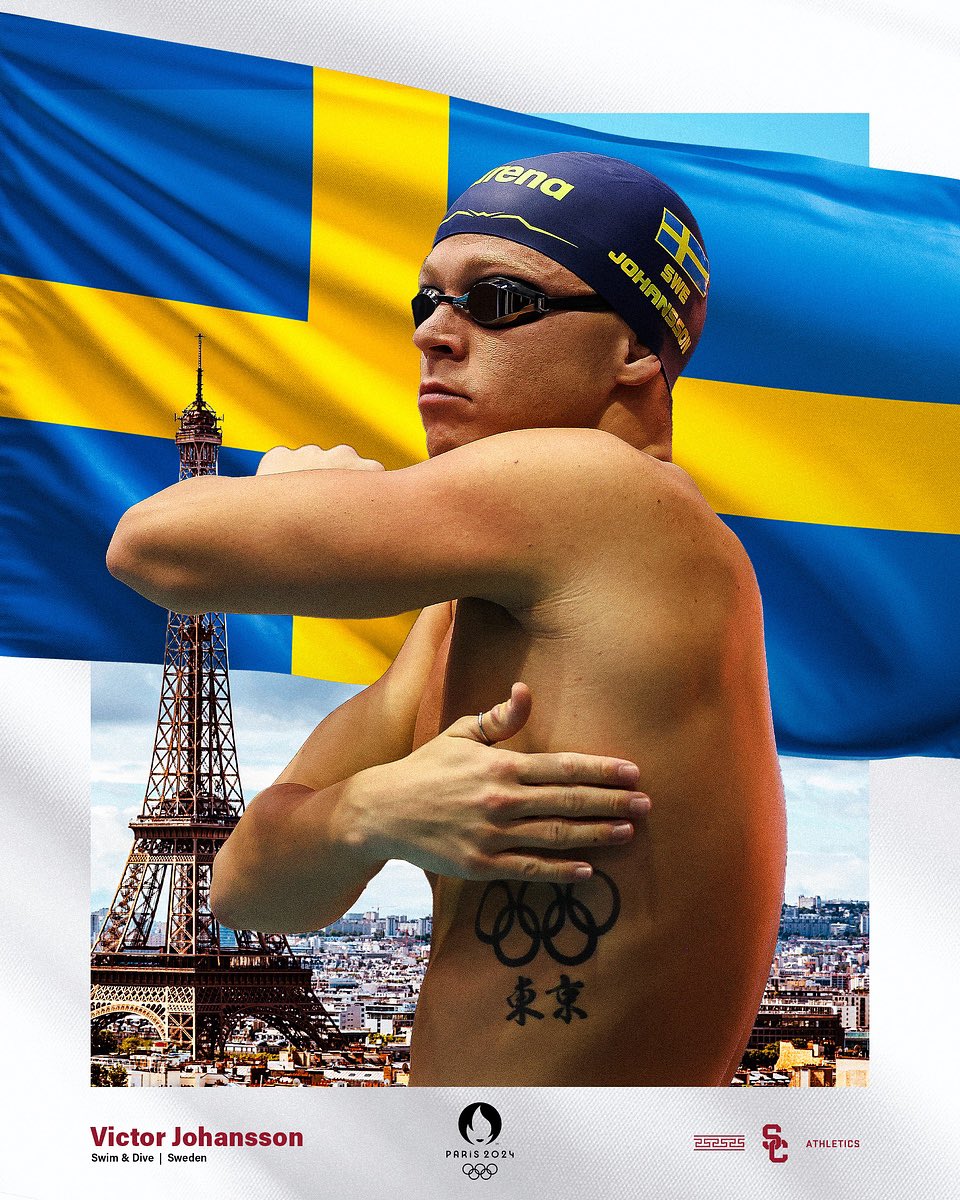 Trojan Swim Alum Victor Johansson is Paris Bound as he prepares to swim in his 2nd Olympic Games for Sweden!! ✌️🇸🇪