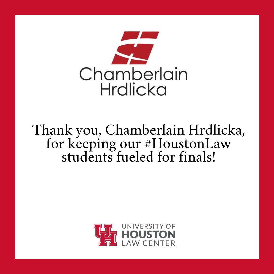 Thank you to @ChamberlainHrd for sponsoring Career Connections - Finals Snacks! Your generous support ensures #HoustonLaw students have the energy they need to excel during final exams. #finals #WeAreHoustonLaw