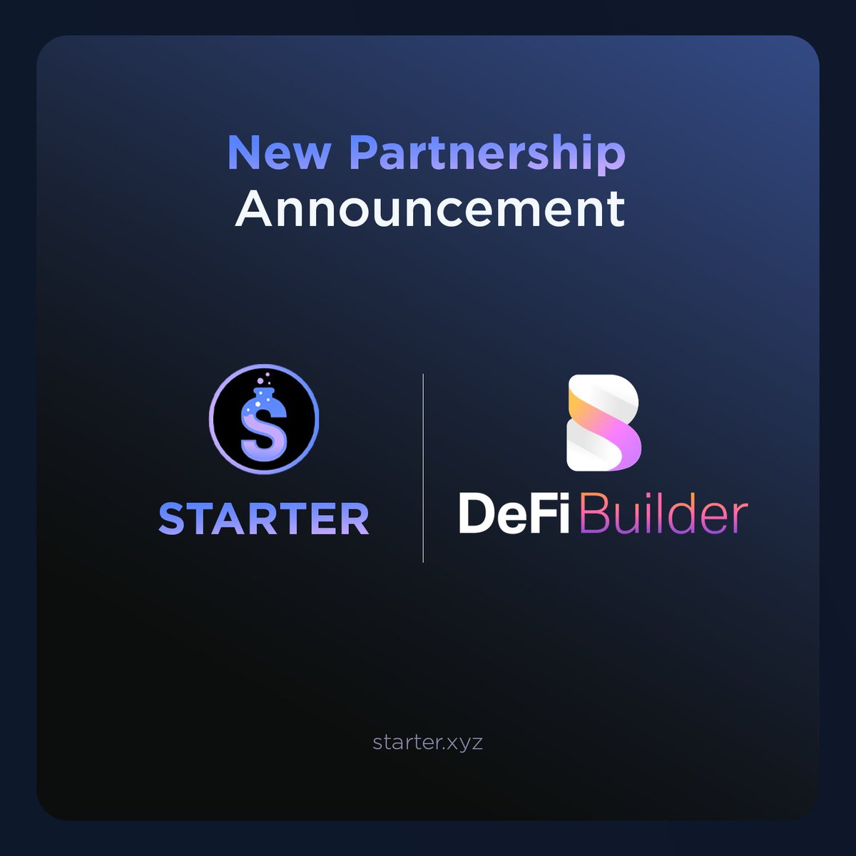 StarterLabsHQ's tweet photo. We're delighted to announce our partnership with @TheDeFiBuilder! 🤝

DeFi Builder offers fully no-code solutions for launching projects, including an AI smart contract generator and an ERC404 token builder. Their upcoming modular builder with AI assistance will further simplify dApp deployment, allowing customization of frontends for various modules. 🛠️

Together, we are empowering entrepreneurs to easily create and customize their #DeFi projects, driving innovation in the #blockchain space.