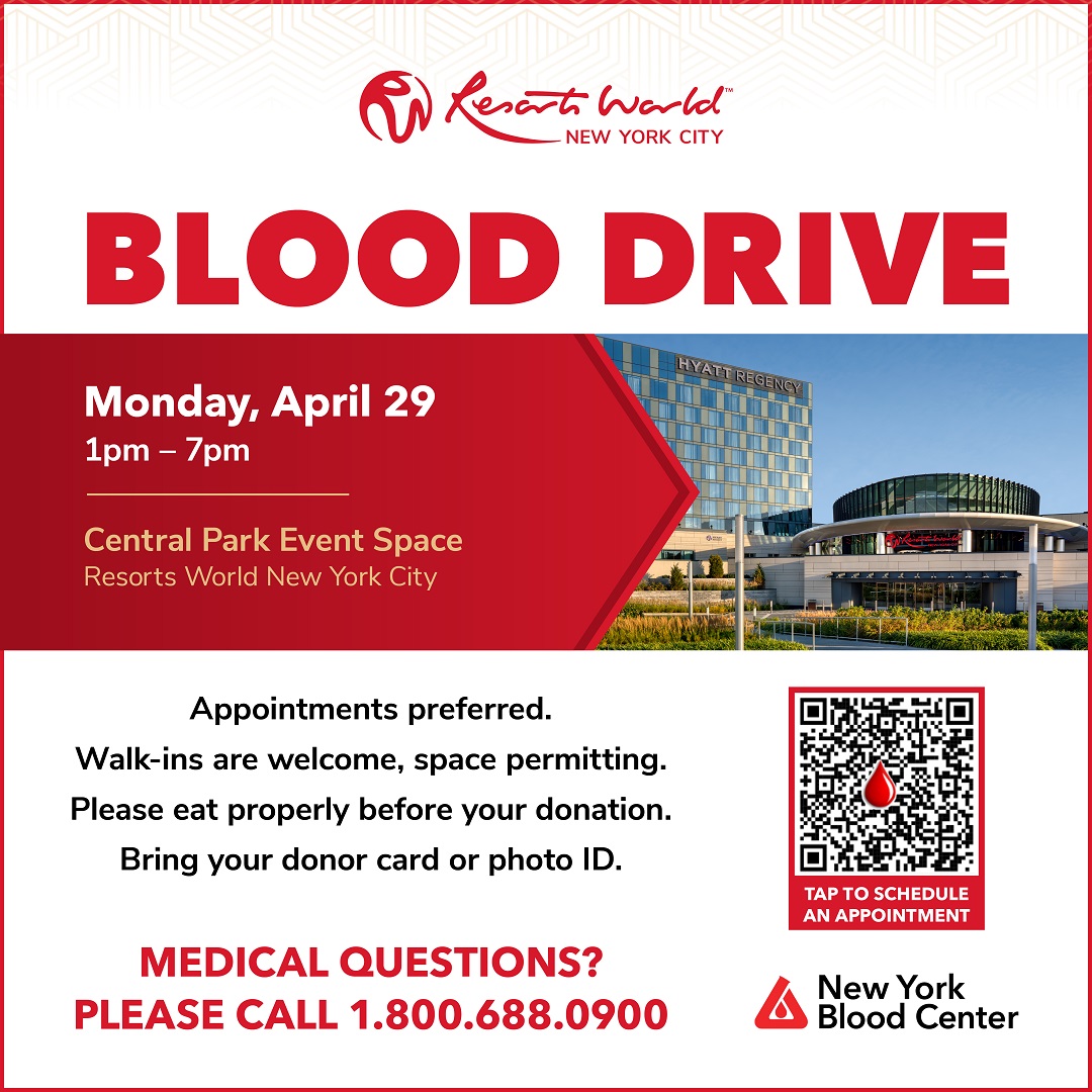 Schedule your appointment today for our Blood Drive on Monday from 1pm - 7pm with the @NYBloodCenter! bit.ly/3WhRoZz All participating donors will receive a t-shirt. #blooddrive #donatetoday #savelivestomorrow