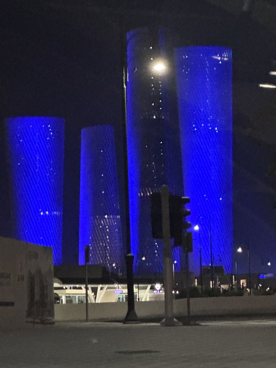 Stunning architecture. These are beautiful- day or night. #fosterandpartners #lusailtowers #DOHA
