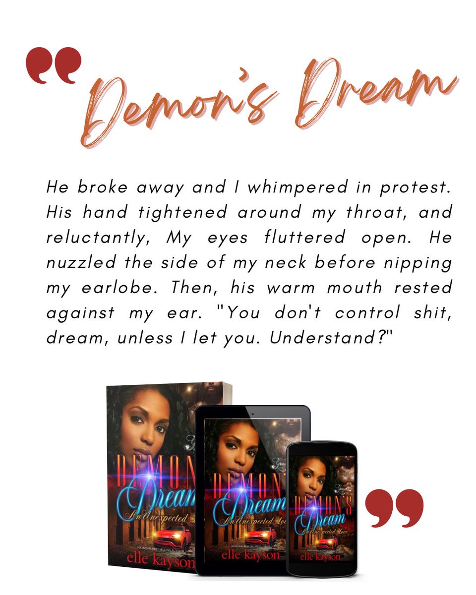 Demon’s Dream!🔥😍
amzn.to/3CA2YoP

#ellekayson #demonsdream #urbanromance #blackromance #wednesdayreads