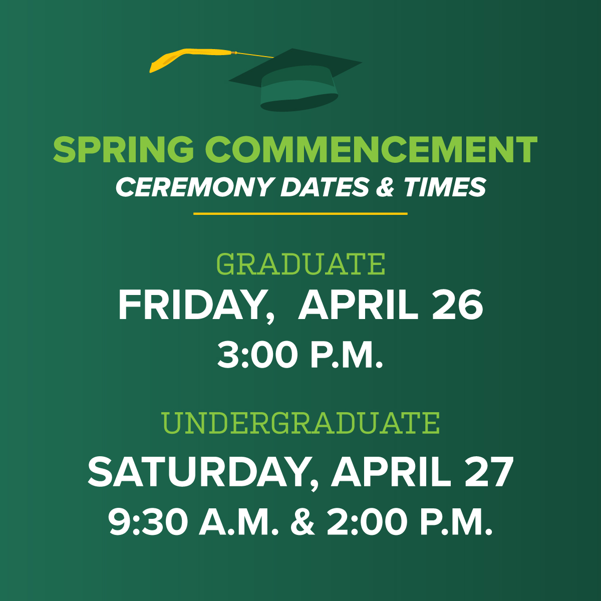 THIS WEEKEND: UAB students will walk for the 2024 Spring Commencement! Be sure to check the schedule for your graduate's ceremony time. Congratulations, Blazers! 🐲 #Graduation #GoBlazers