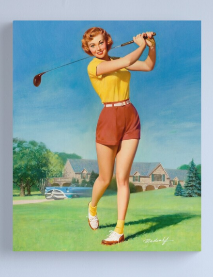 Pin-up Golfer by Bill Medcalf - Beautiful Golf Art (20 x 24.3 in) Canvas Print
Available Here: rdbl.co/3l20vwR

#pinup #pinupart #pinupgirl #golf #golfart #canvasprint