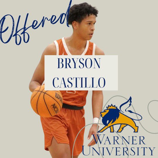 Another offer for  <a href="/bryson2castillo/">Bryson Castillo</a> 
<a href="/coachmattwarren/">Matt Warren</a> <a href="/WarnerU_MBB/">Warner University Men's Basketball</a> 
#HornsUp 🏀🔥🤘🔥🤘🏀