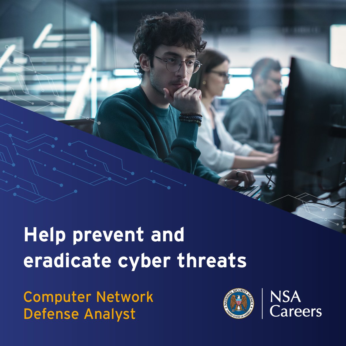 U.S. adversaries and cyber criminals are out to hack our networks. You can stop them by finding vulnerabilities before they exploit them. Join our team for an exciting cyber career with job security and countless opportunities for professional growth. bit.ly/3PxgyyW