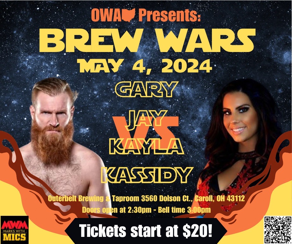 💥ICYMI💥

The Stiff Robo Ginger v That B!tch in an epic showdown at BREW WARS!

Join us Saturday, May 4th for LIVE pro wrestling!
Doors open: 2:30pm
Bell time: 3:00pm

🎟tinyurl.com/outerbelt4

#OWABrew #BrewWars #outerbeltbrewing #liveprowrestling #indiewrestling #prowrestling