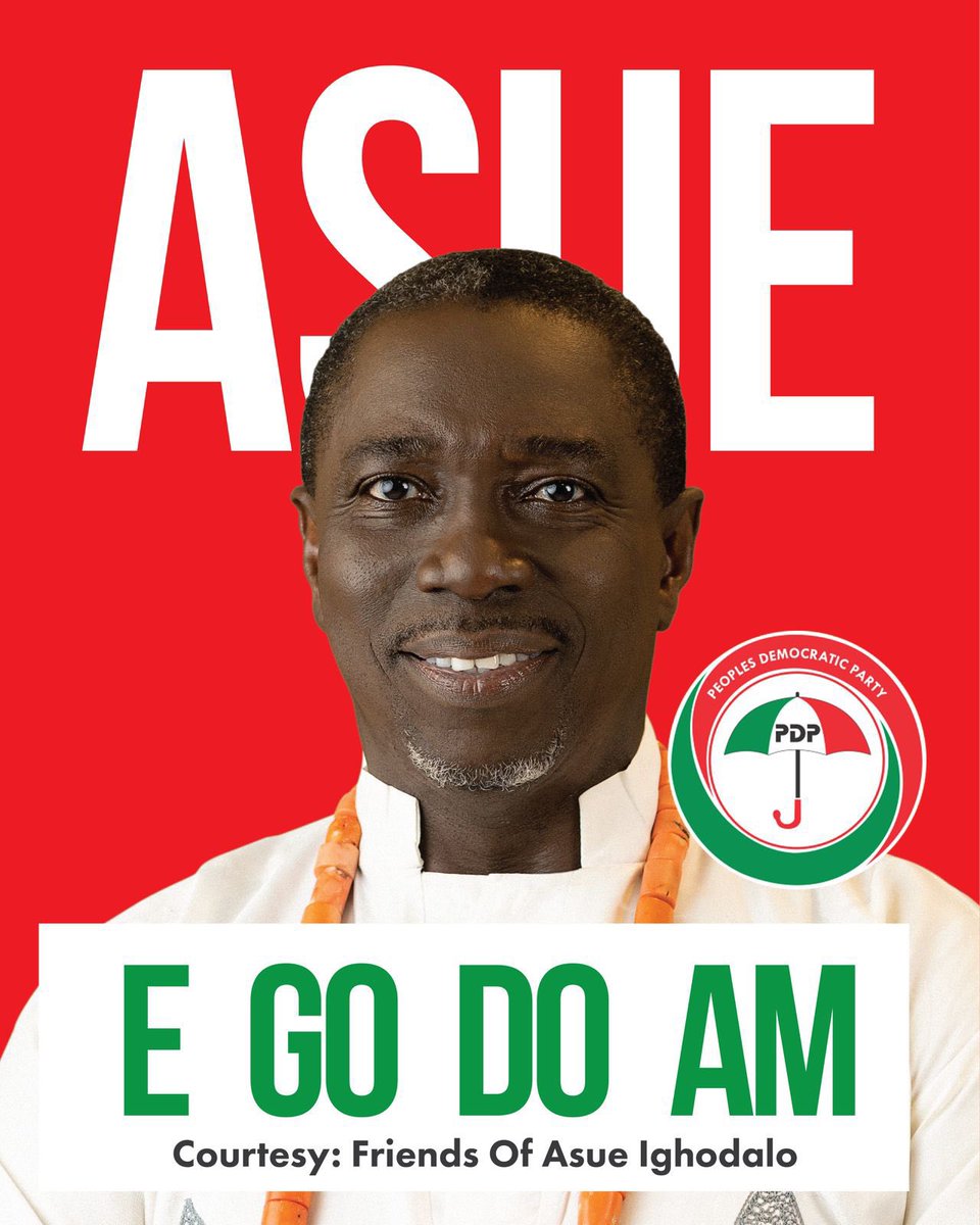 SWAtiku2023's tweet photo. In Edo, ASUE IGHODALO is the deal and PDP is the party.
#EdoIsPDP https://t.co/jwQQpEJmZX