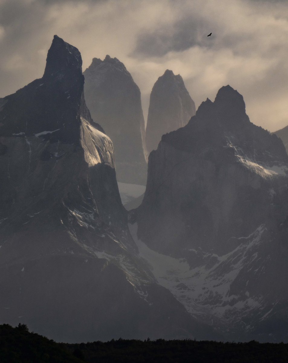 Las Torres del Paine entre los Cuernos : costó encontrar el ángulo, pero aquí la prueba en fotos que es posible (de fondo la torre sur y central). Increíble Patagonia. #Chile 🇨🇱