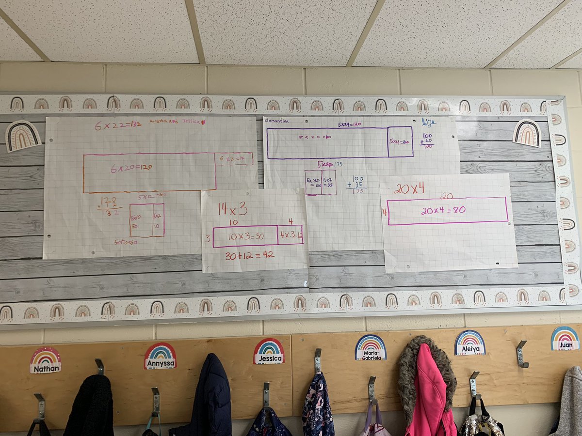 MrsTtate28's tweet photo. Multiplication and division work in Grade 3/4. 🙌 https://t.co/YAmBTOMEXj