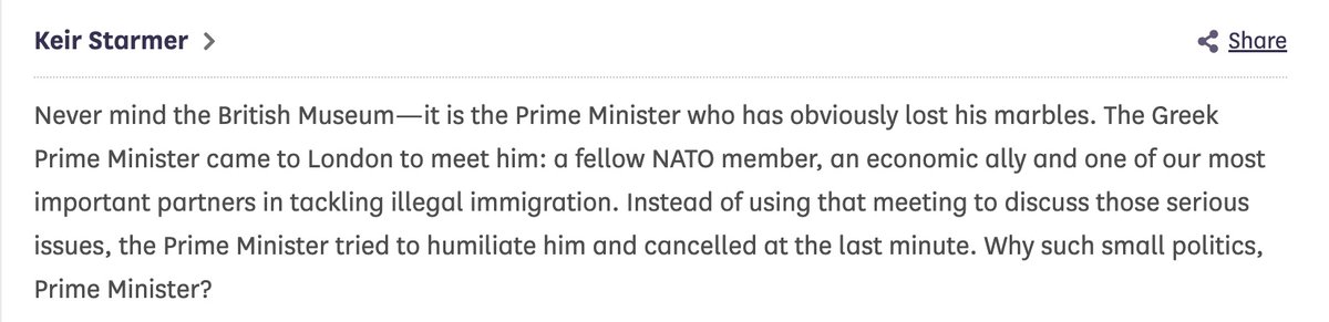 Much hoohah about @AngelaRayner calling the Prime Minister a 'pint-sized loser'. Perhaps she was echoing her boss @Keir_Starmer who on Nov 29 last year accused @RishiSunak of 'small politics'?