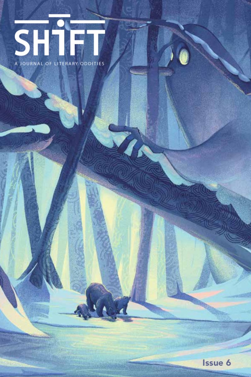 shiftlitjournal's tweet photo. We are so excited to share the cover for Shift Issue #6! This amazing piece was done by @/roperillustrations (IG) and you can find more of their work on their Instagram! The editorial board is looking forward to sharing this edition of literary oddities with you soon! 💙🩵 https://t.co/wwGkKIx2IV
