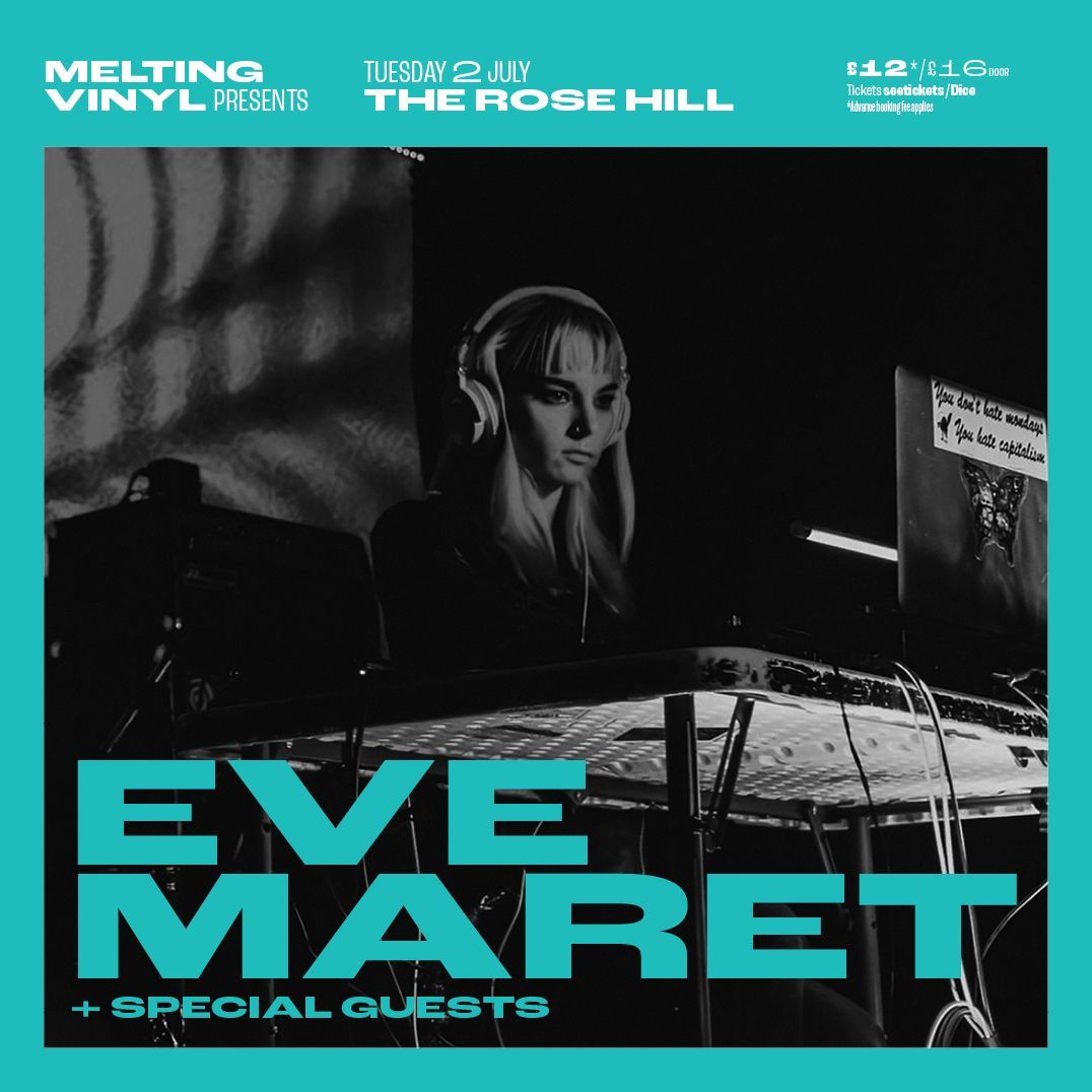 📣 New show! Eve Maret + special guests play @TheRoseHillArts on Tuesday 2nd July. Nashville-based experimental artist and composer, creating works that range from lush cinematic compositions to space disco. bit.ly/MeltingVinylTi… #livemusicbrighton #electric #electronica