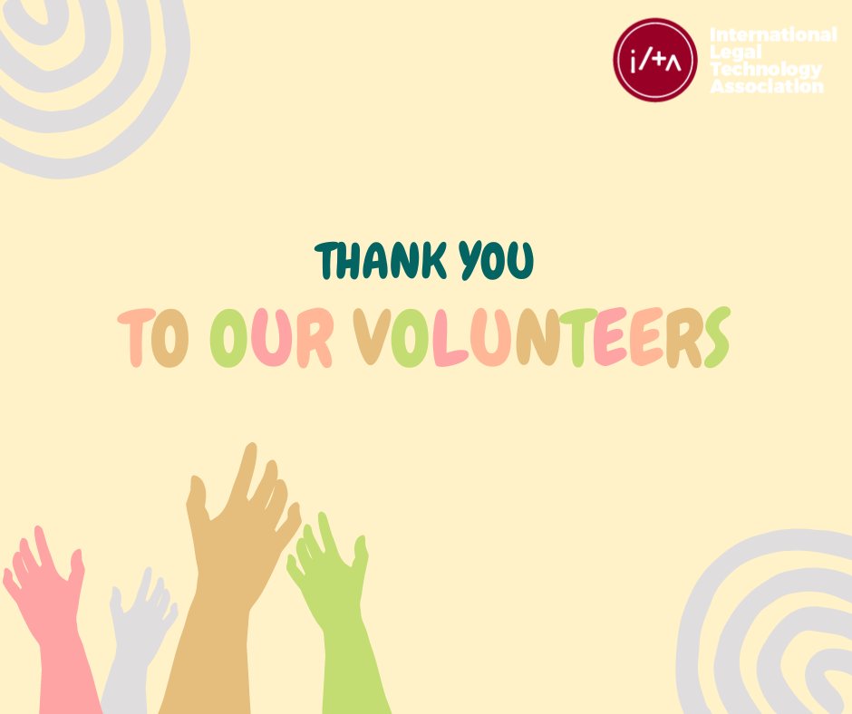 It's National Volunteer Week! In honor of this week, we would like to extend a huge thank you to our ILTA volunteers. Your dedication and hard work are the driving force behind our success. We appreciate you for making a difference every day! #ILTA #weareILTA #volunteerweek