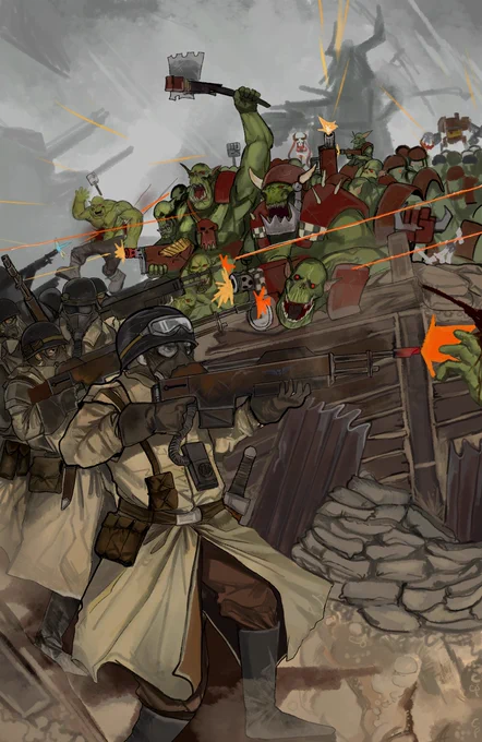 armageddon steel legion when fighting the orks. . . (Free commission for completed events) #Warhammer #warhammer40k