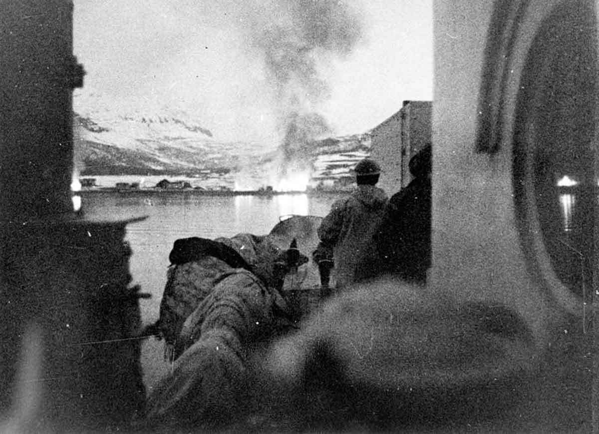 British warships are bombarding Norwegian port of Narvik, hoping to force isolated German forces occupying the town to surrender.