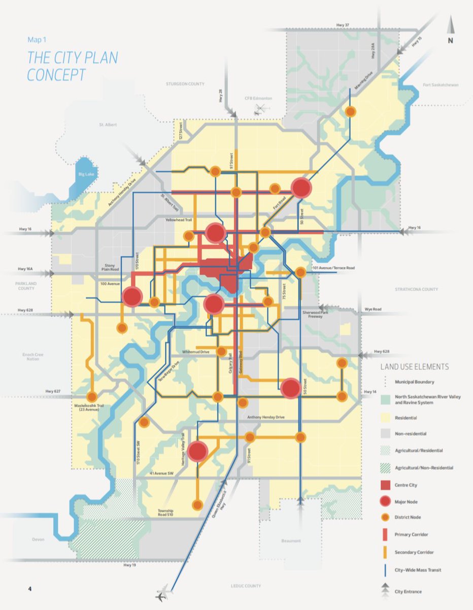 Question for my fellow Edmonton planning nerds: what if we just deleted the specific node and corridor delineations from district plans and accepted everything else in them? Why not simply revert back to the fuzzy borders in the City Plan? Good idea? Bad idea? #yegcc