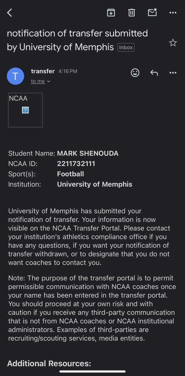 I will be entering the Transfer Portal with 4 years of eligibility. #GodsPlan🙏🏽