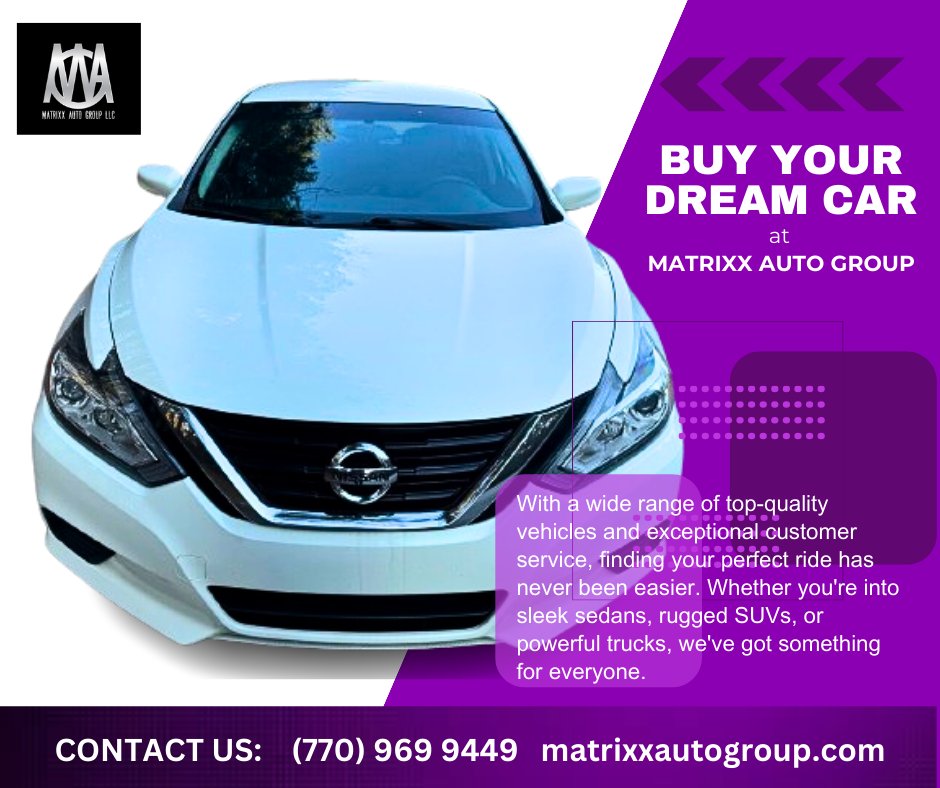 🚗 Looking for your dream ride?
Look no further! Matrixx Auto Group is your one-stop destination for top-notch vehicles! With an unbeatable selection and exceptional service, finding your perfect car has never been easier. 
#MatrixxAutoGroup #DreamRide #CarShopping 🚀