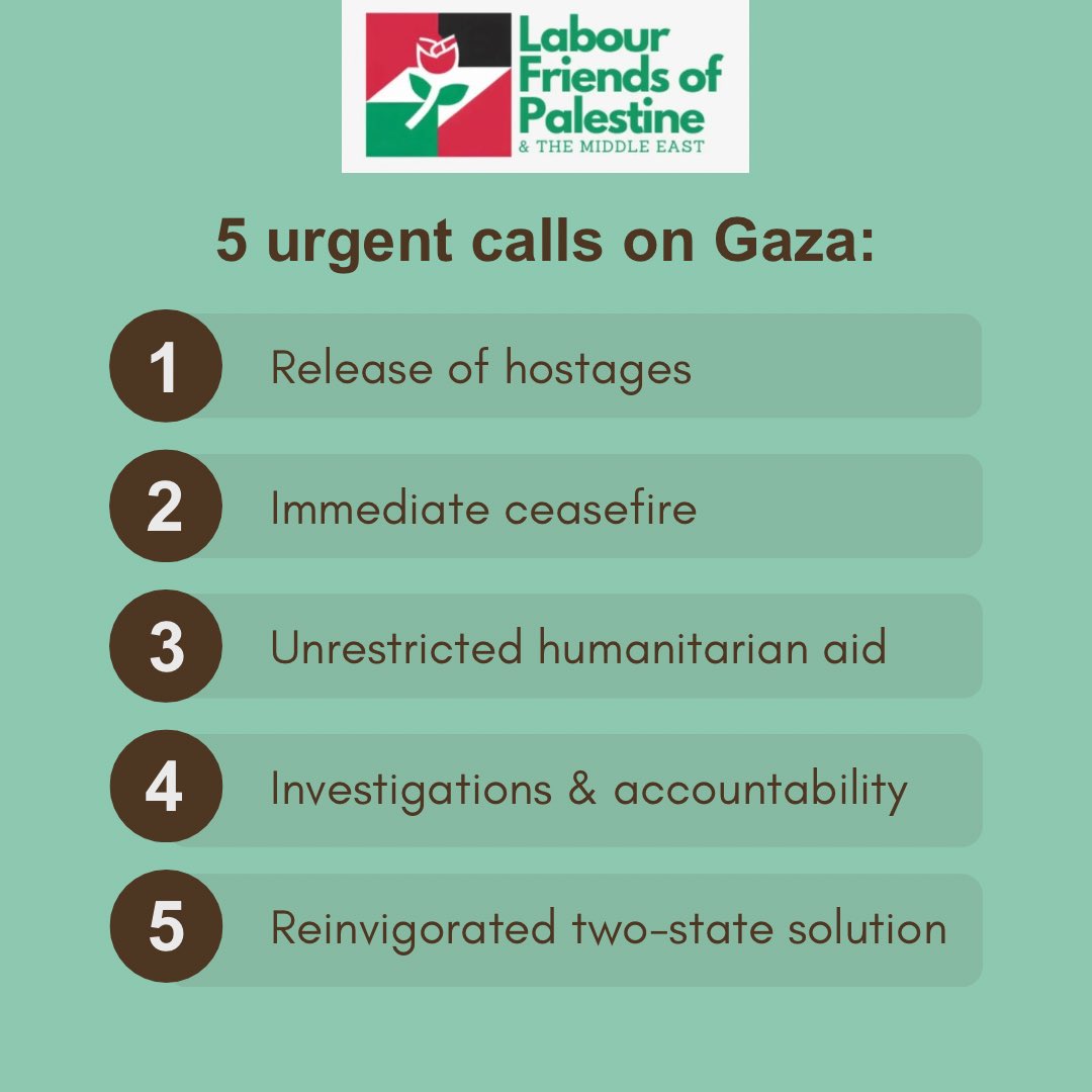Reports emerging from Gaza of mass graves are shocking. The UN must be granted full access to the sites and there must be an independent and credible investigation. Each day brings new layers of catastrophe for Gaza. This has to stop. We continue to make our 5 urgent calls 👇