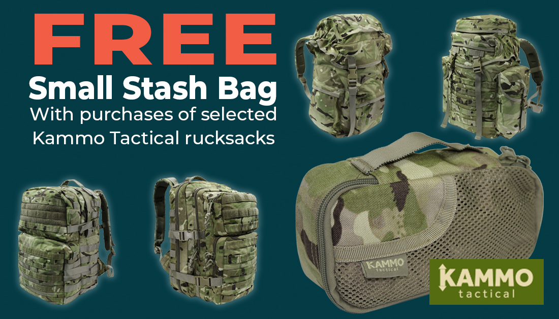 CadetDirectLtd's tweet photo. Buy Now and get your FREE stash bag. We are giving away FREE stash bags with selected purchases of Kammo Tactical Mk. 3 Rucksacks. Get yours now while stocks last.  https://t.co/BT8BRn8Hvd https://t.co/qIKzkE4dqf
