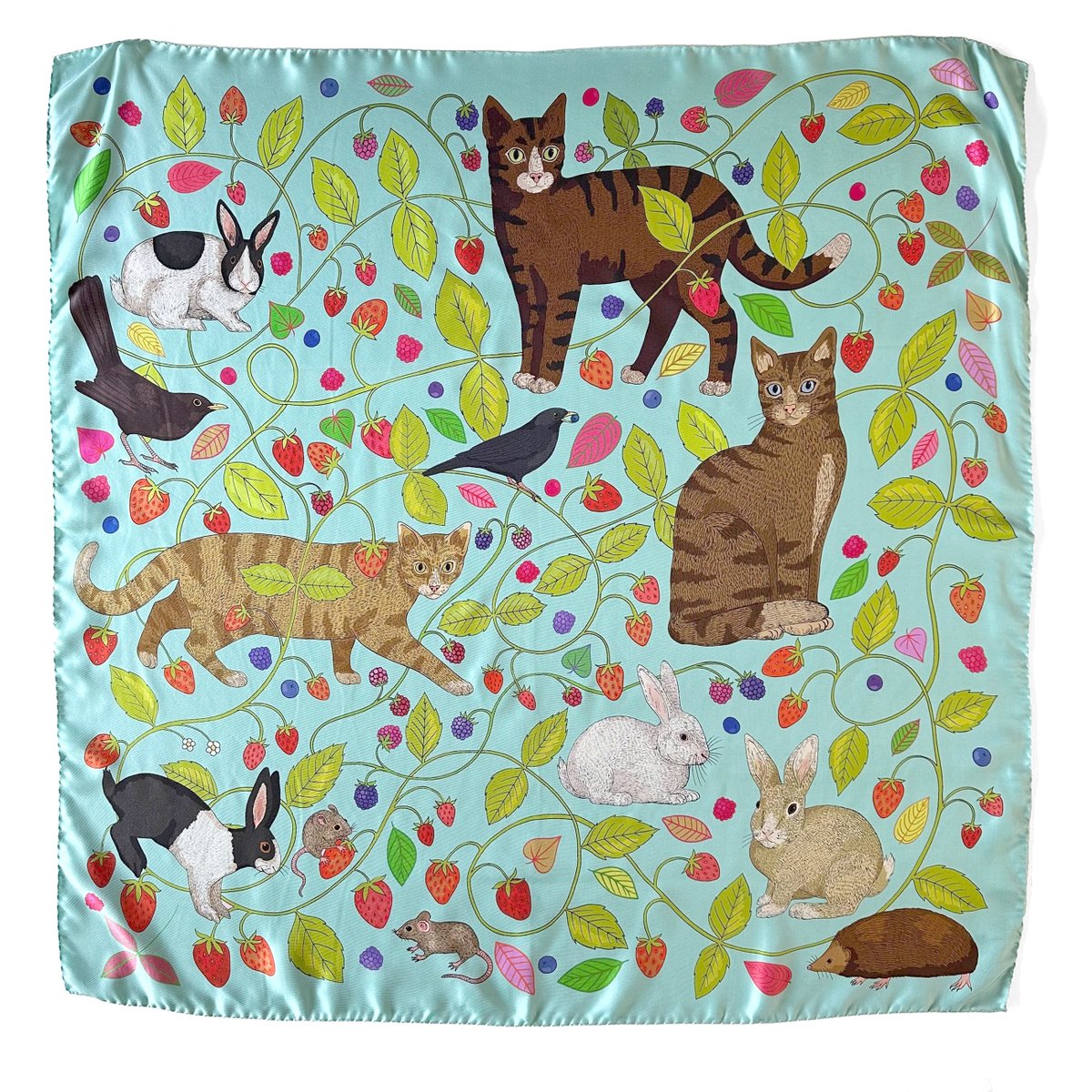 karenmabon's tweet photo. Featuring hand-drawn illustrations of adorable kittens and rabbits our Strawberry Fields Silk Scarf is the embodiment of the blooming season. Including our popular Cat Show and Birds of a Feather print. Shop your next spring style in our link in bio! 🍓

https://t.co/48ugF8NiJP https://t.co/PwAgDK1DHB