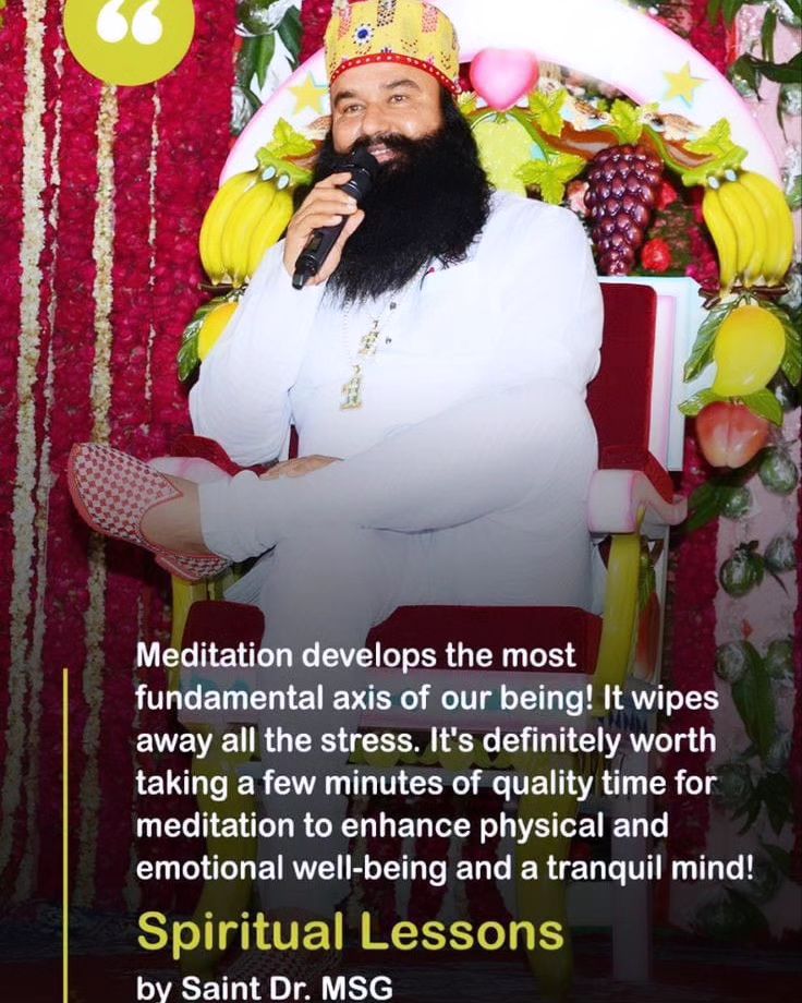 Let's make our life more enjoyable and delightful, no medicine can gives permanent happiness to us , only meditation is the #HappinessMantra as taught bySaint MSG Insan