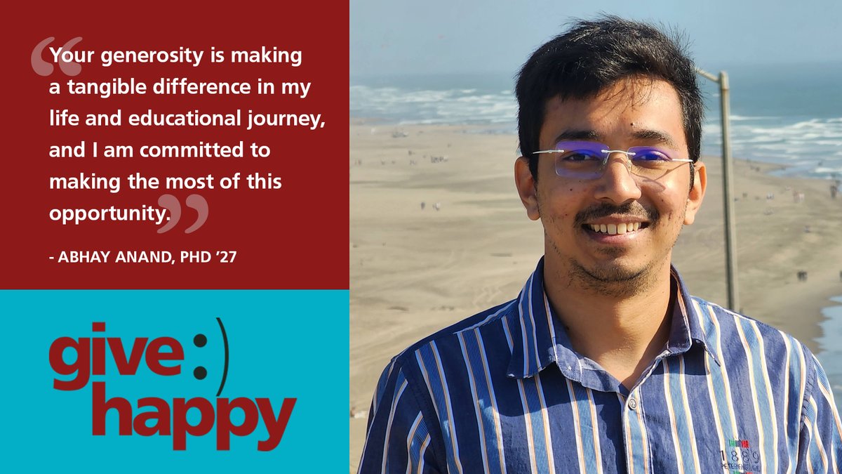 Your contributions to #UMassGives supports #ManningCICS students like Abhay Anand, PhD ’27: “Thank you once again for your belief in my potential, and for your invaluable contribution to my future.” Give now: brnw.ch/21wJ8lH