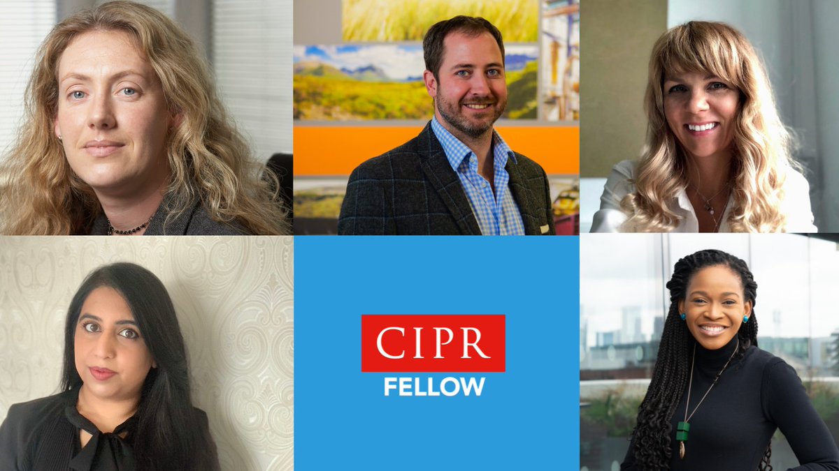 'Congratulations to our five new Fellows, recognised for demonstrating the value and importance of high professional and ethical standards and conduct.' Read the reaction from CIPR President @Rachael_Clamp on our new Fellows: bit.ly/3QEXqzR