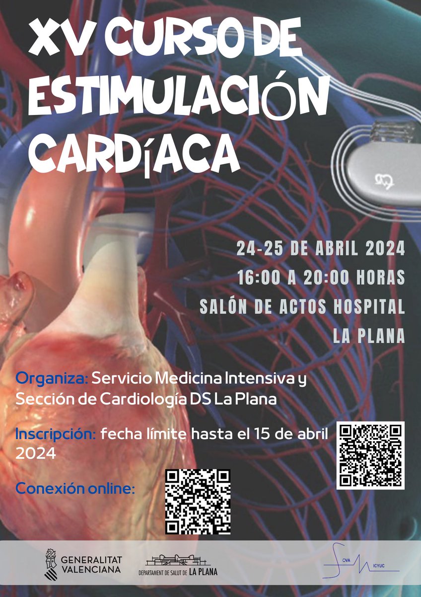 Comenzamos el XV Curso de Estimulación Cardíaca del <a href="/GVAlaplana/">GVA la Plana</a>  <a href="/SOVAMICyUC/">SOVAMICyUC</a>  !!