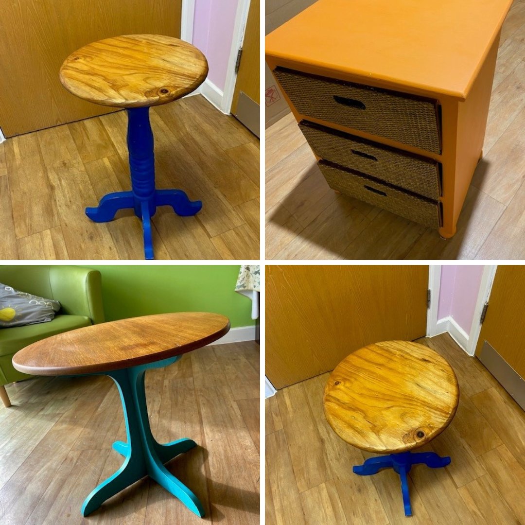 A group of women have embraced the art of upcycling furniture, adding their personal touch to make the refuge space truly feel like home. How wonderful do these items look!