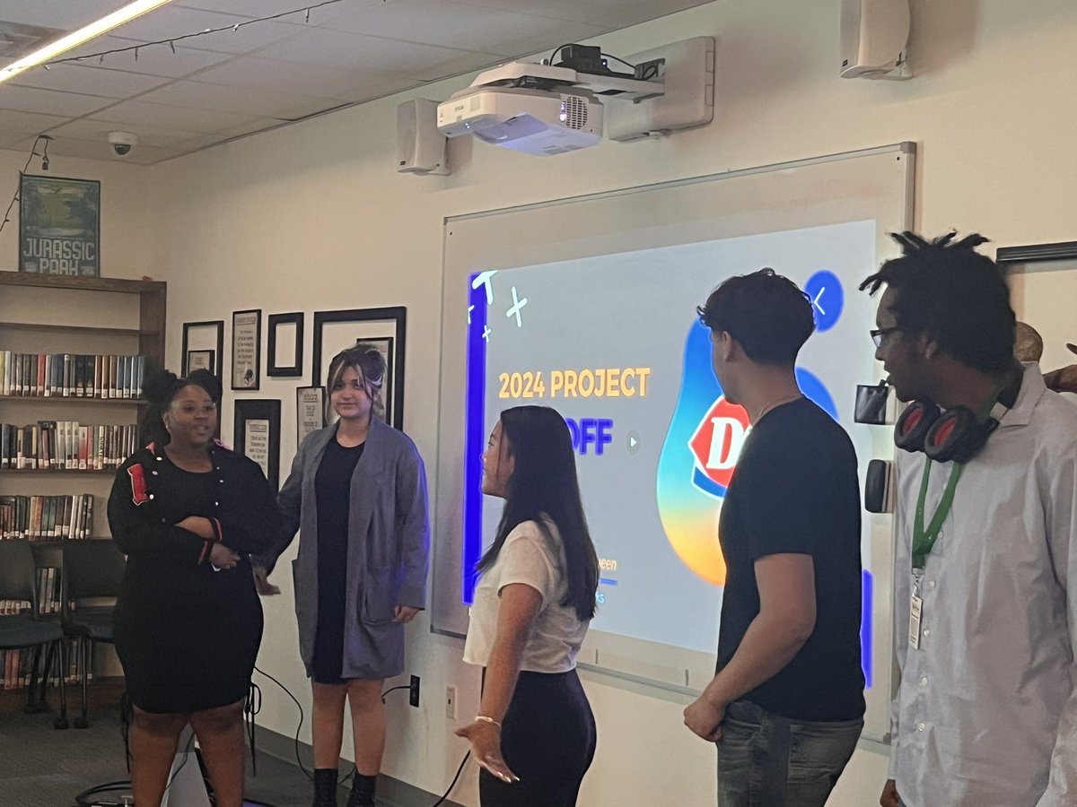 Wiley4Tech's tweet photo. @RISD_CTE and @bhsstem Marketing students presenting their Market Research project to the Loomis Agency. I love the community connections and real world applications CTE provides to RISD students. These partnerships are paramount to our students. https://t.co/bHFDRgX6dD