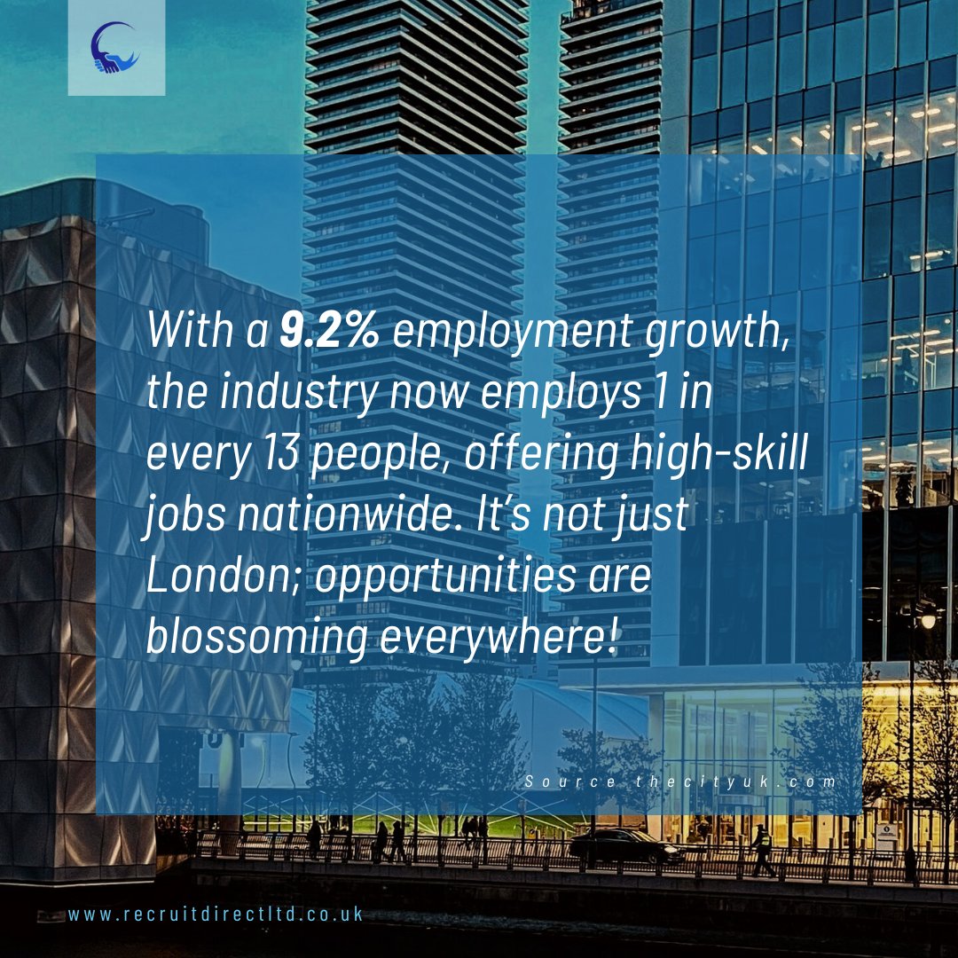 In 2021, employment in financial and related professional services increased to almost 2.5 million, which is a 9.2% rise from the previous year. #ukfinance #careergrowth #nationwideopportunities