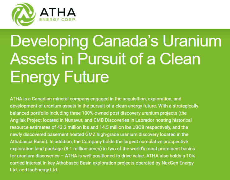 Now holding largest package of prospective properties in #Canada's 2 #Uranium-rich basins (8.1M acres)🇨🇦⚛️⛏️ ATHA $SASK is the new Basin King👑 whom newcos in a U staking rush🌊 must make payment💰 to be granted exploration rights🧾🔍 while he gets his share of new discoveries!🦁