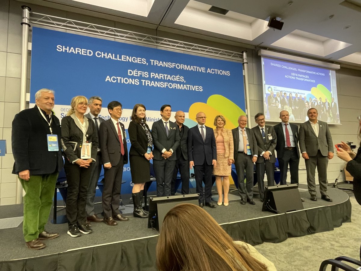 #MercatorOcean participated in the @OECD Ministerial Meeting on Science&Technology Policy in Paris
Our DG P.Bahurel joined the high-level dialogue   contributing to the discussion on 'Protecting the future with science & technology' & the parallel session dedicated to the Ocean🌊