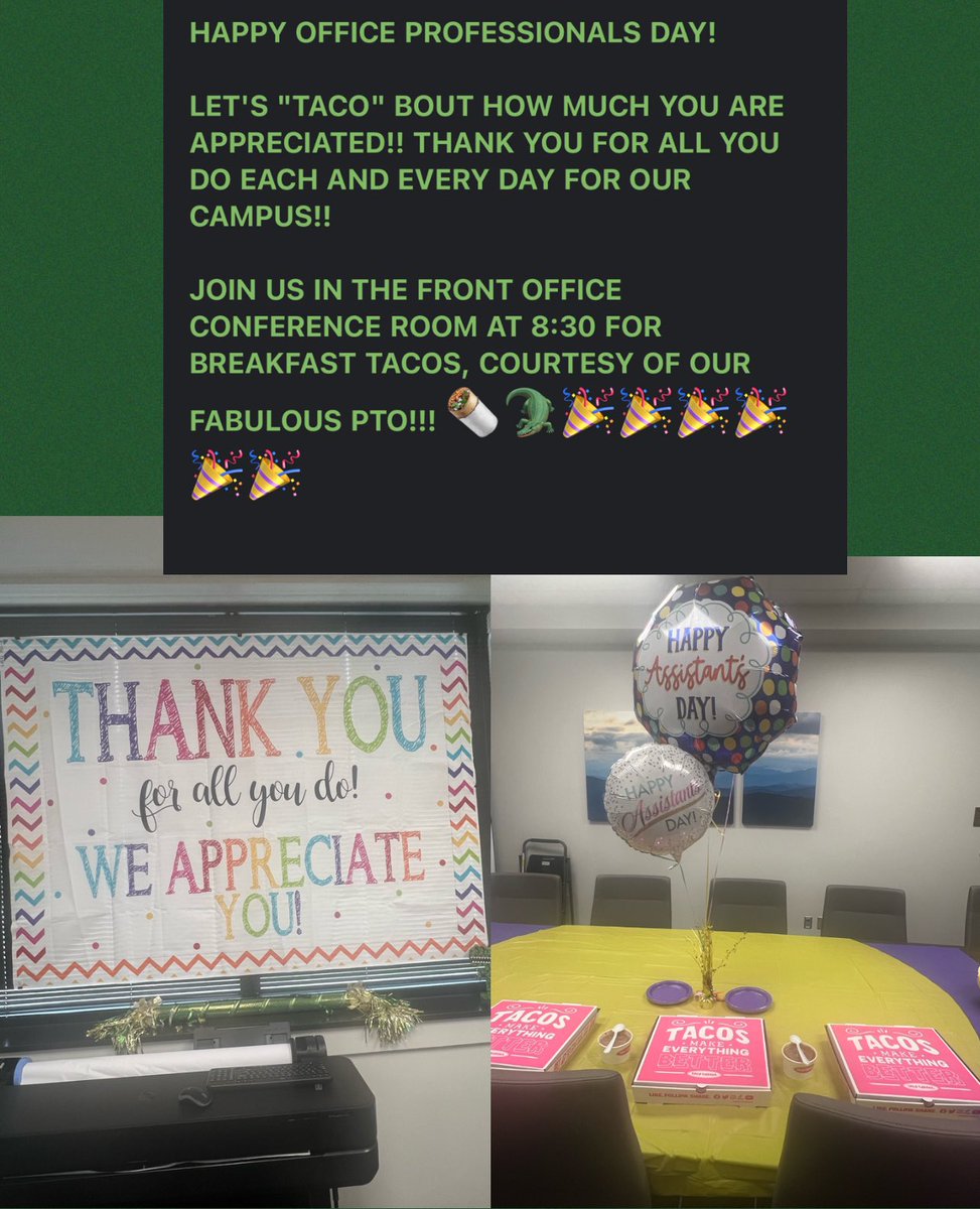 ARMSPTO's tweet photo. Happy Office Professional/ Administrative Assistant day! PTO appreciates you and all you do for our campus! @HumbleISD_ARMS https://t.co/D3x3Gx75bA