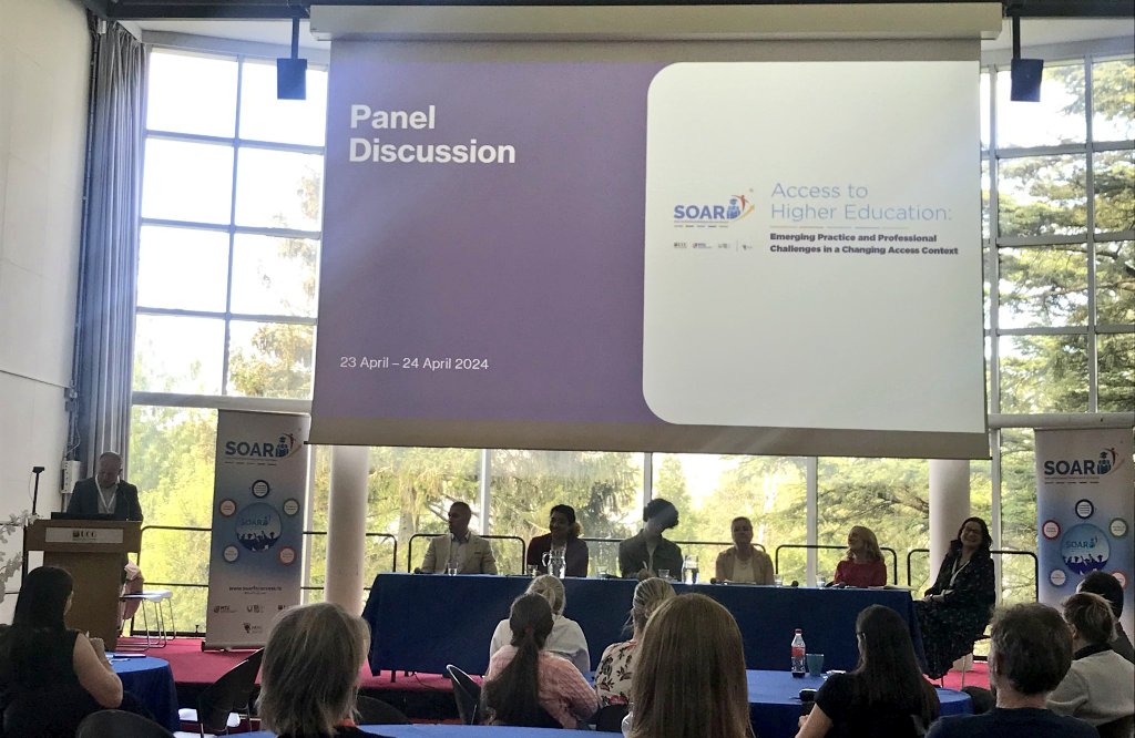 An excellent panel discussion chaired by @BODonll @MTU_ie with @JamesLeonard85 @Fionn239 @AnneBur27018840 @OliveByrne3 Jack Ross & Louise Callinan. One size doesn't fit all, critical that we co-design pathways & supports with our Access target groups #soarforaccess