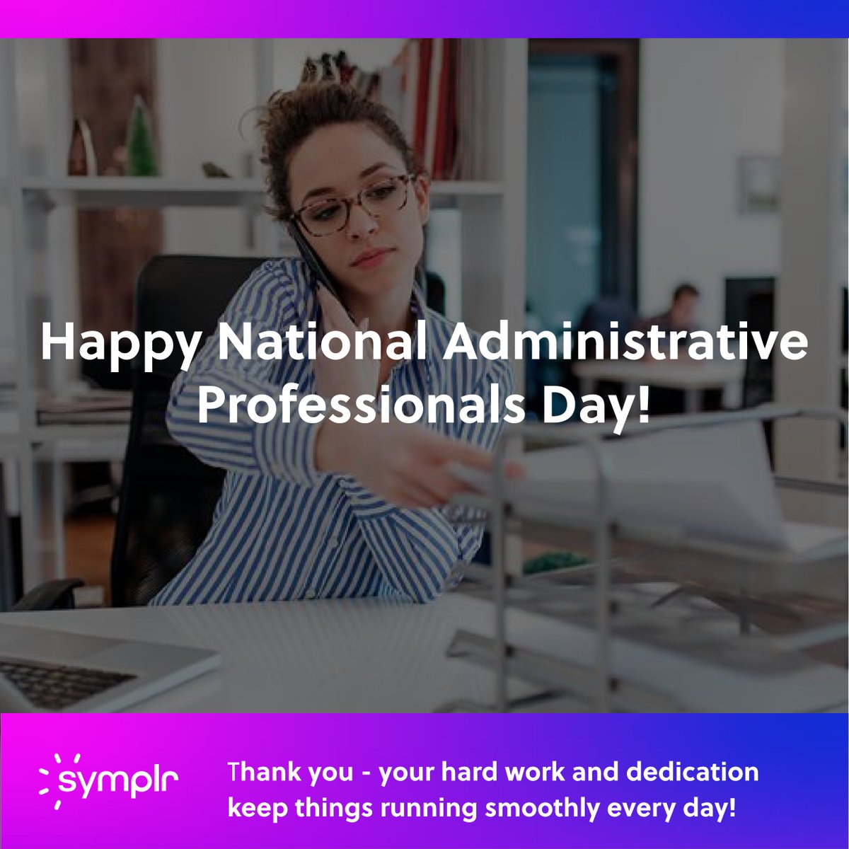 Happy #AdminProfessionalsDay! We recogniz all the amazing professional and administrative assistants out there – you're the backbone of our success. Thank you for all your hard work and dedication! 🙌✨ #AdministrativeProfessionalsDay #ThankYou