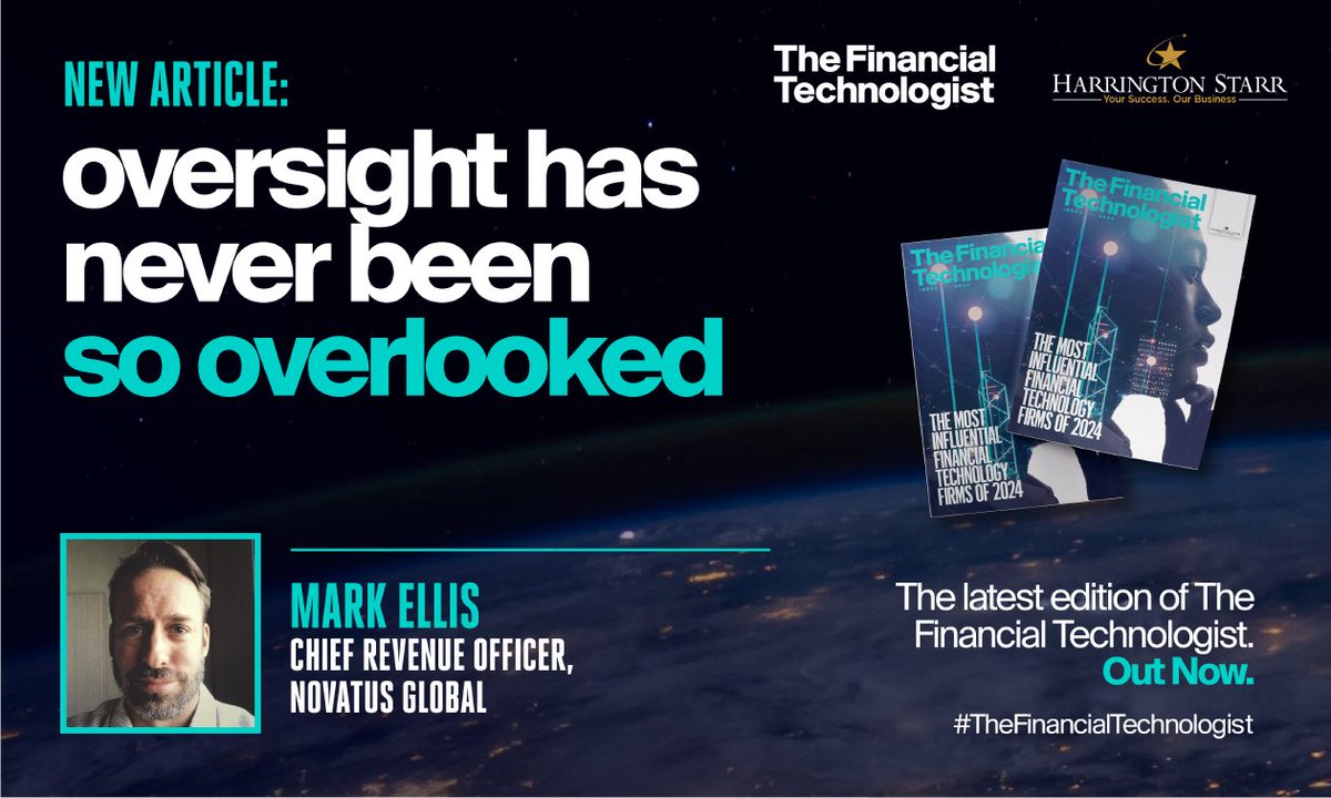 'The good news is that you don’t have to do this alone.' Mark Ellis, Novatus Global, delves into market challenges on regulatory reporting deadlines in #TheFinancialTechnologist. Get insights in the latest edition, download free now (pages 58-59): link.harringtonstarr.com/TheFinancialTe…