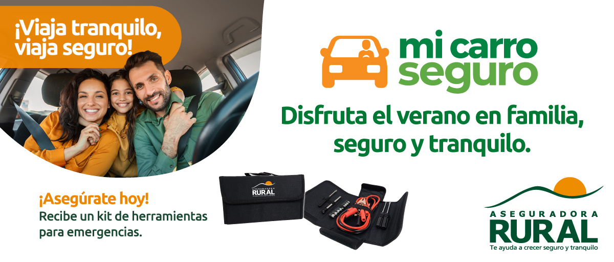 ¿Saldrás de viaje? ☀️🚗 Con #MiCarroSeguro de #AseguradoraRural obtienes la tranquilidad en caso de robo, accidente o emergencia vehicular. 
✅ Más información al WhatsApp: 2338-9999 o al correo: servicio.cliente@aseguradorarural.com.gt