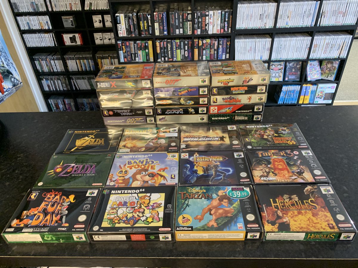 NEW IN

***N64 Collectors Klaxon***

A very much needed boost to the N64 Boxed section!

Some very nice condition and VERY hard to find complete games here!

#retroshop #retrogaming #retrogamingcommunity #sega #nintendo #retrotoys #toys #leighonsea #southend #benfleet #essex